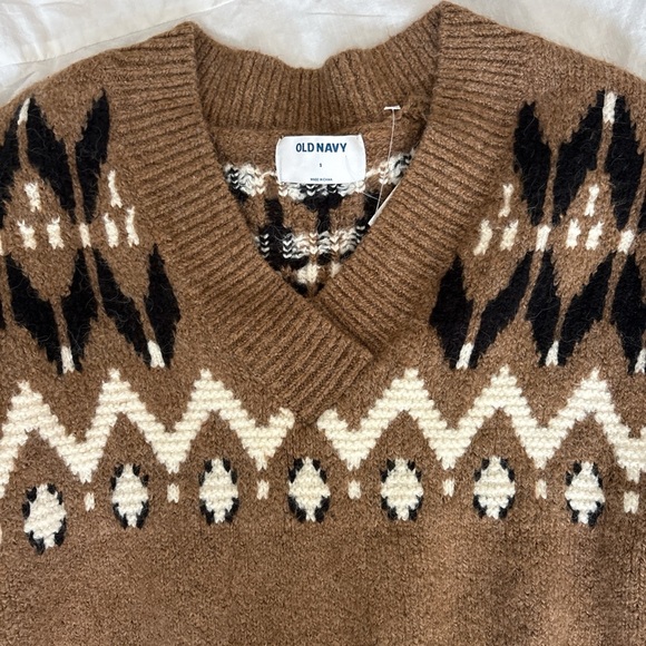 Old Navy Brown Fair Isle Sweater - Picture 3 of 6